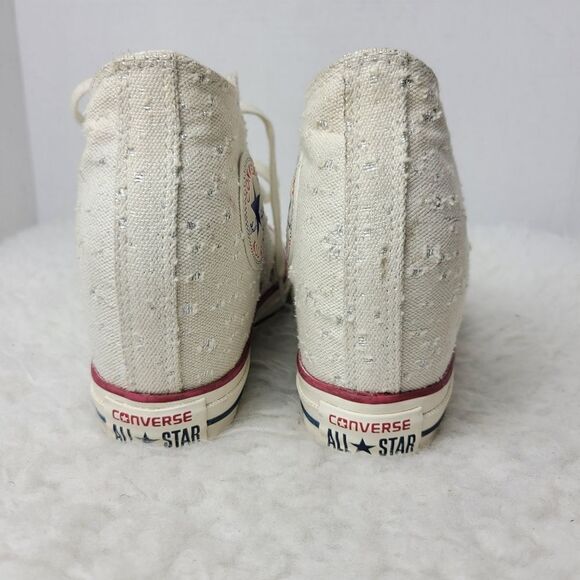 Converse Chuck Taylor All Star Lux Womens Sneaker Size 8 Hidden Heel Wedge - Picture 6 of 10
